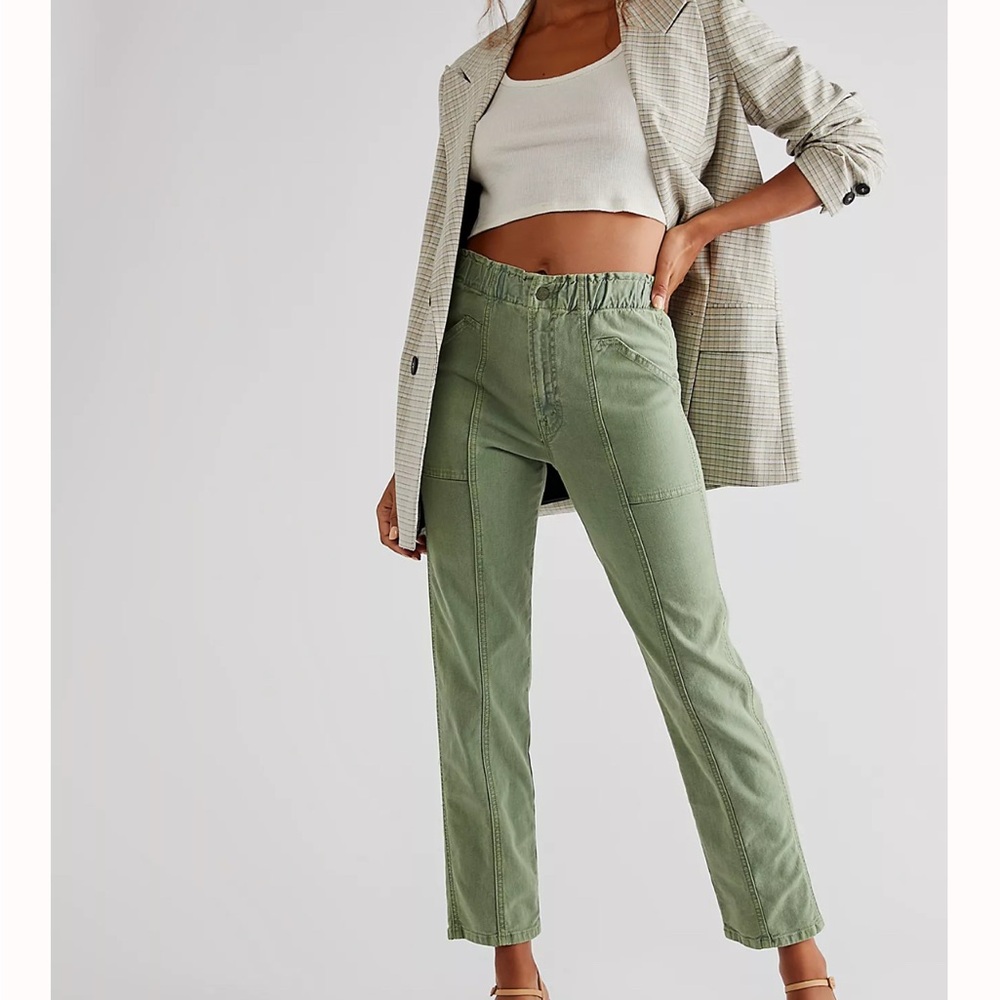 MOTHER The Springy Ankle Pants in green, size 30